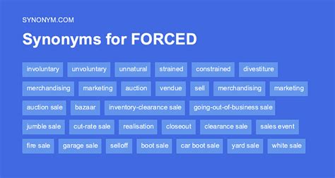 another word for forced.